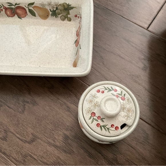 3 Pc Set Vintage Stoneware Wedgwood Quince Baking - Picture 4 of 9